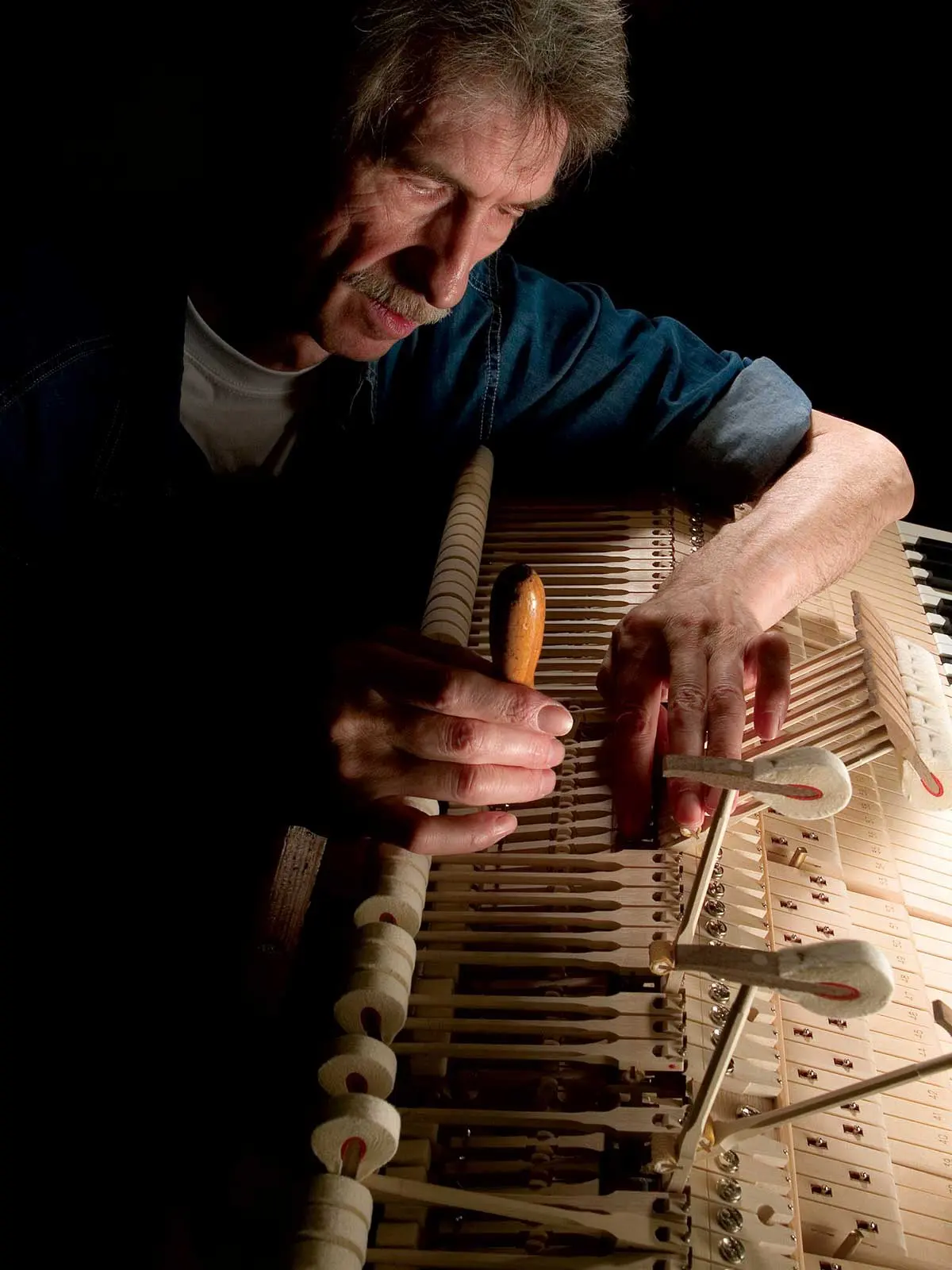 servicing a piano