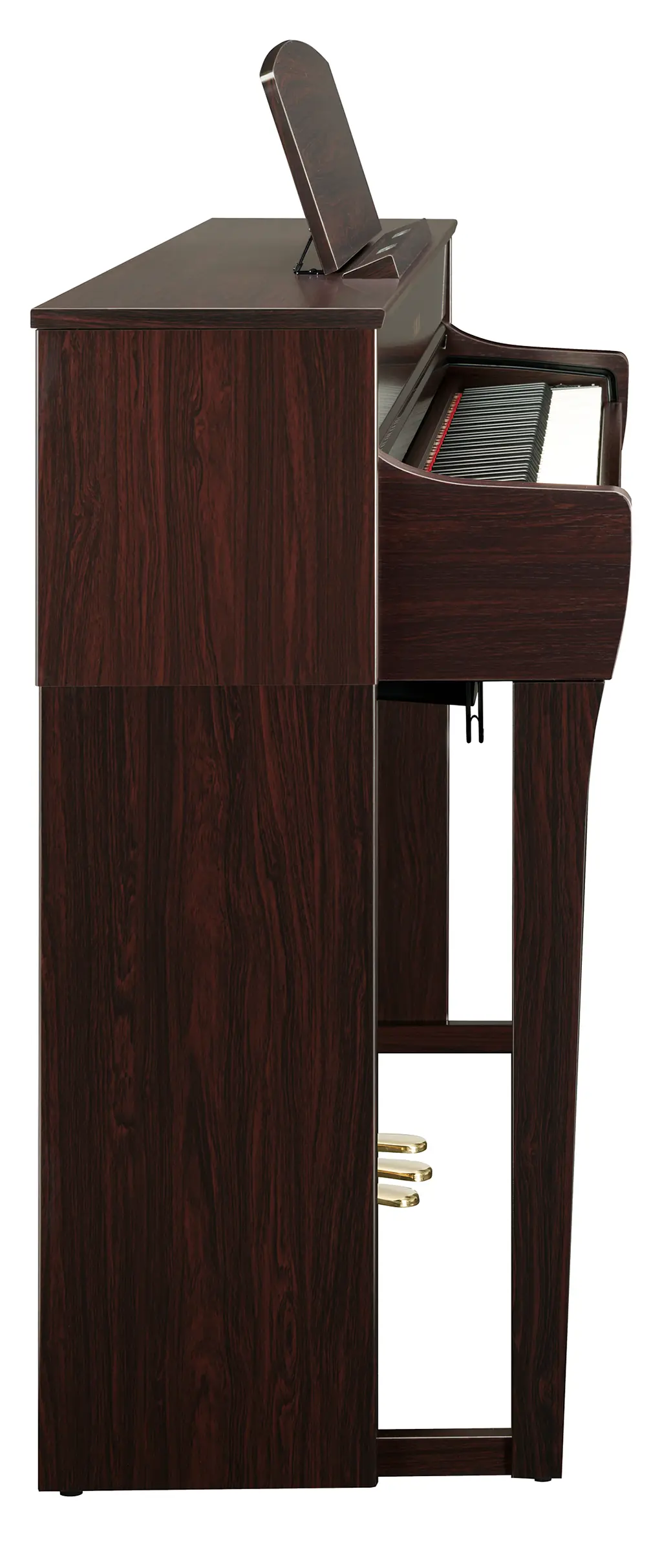 side view of a yamaha piano